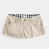 Erittäin matalat Khaki Twill -minishortsit