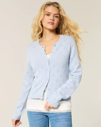 Eyelet Crew -neuletakki