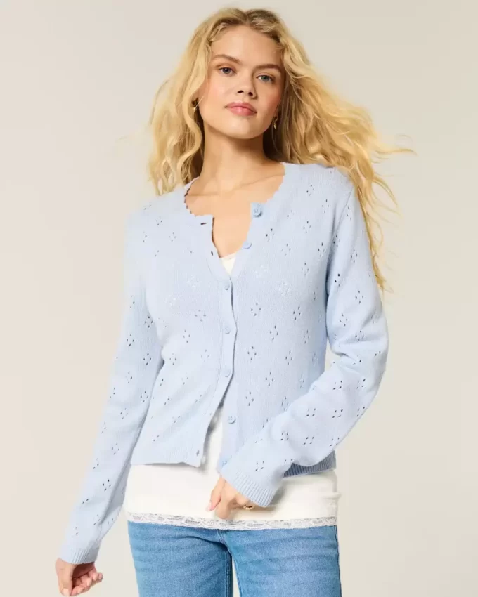 Eyelet Crew -neuletakki Eyelet Crew -neuletakki