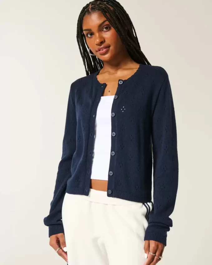 Eyelet Crew -neuletakki Eyelet Crew -neuletakki