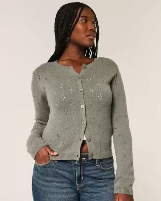 Eyelet Crew -neuletakki