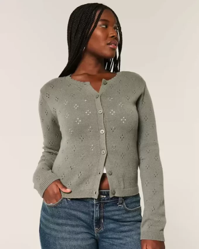 Eyelet Crew -neuletakki Eyelet Crew -neuletakki