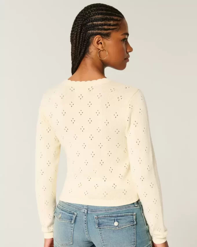 Eyelet Crew -neuletakki Eyelet Crew -neuletakki