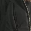 Faux Fur Trim Puffer Bomber -takki