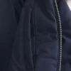 Faux Fur Trim Puffer Bomber -takki