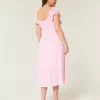 Flutter Sleeve Double Tie Midi-mekko Flutter Sleeve Double Tie Midi-mekko