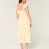 Flutter Sleeve Double Tie Midi-mekko Flutter Sleeve Double Tie Midi-mekko