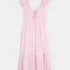 Flutter Sleeve Double Tie Midi-mekko Flutter Sleeve Double Tie Midi-mekko