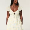 Flutter Sleeve Double Tie Skort-mekko Flutter Sleeve Double Tie Skort-mekko