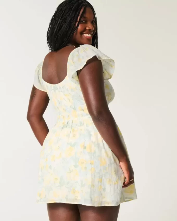 Flutter Sleeve Double Tie Skort-mekko Flutter Sleeve Double Tie Skort-mekko