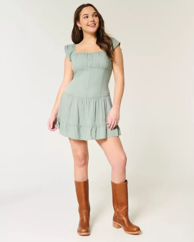 Flutter Sleeve Skort -mekko Flutter Sleeve Skort -mekko