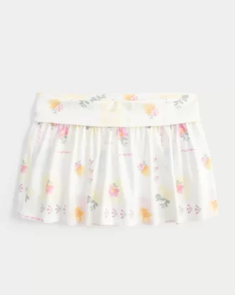 Foldover Knit Mini Skort