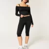 Gilly Hicks Active Recharge Foldover Waist Capri -housut