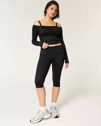 Gilly Hicks Active Recharge Foldover Waist Capri -housut