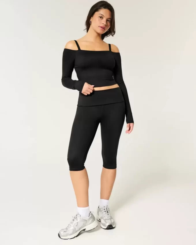 Gilly Hicks Active Recharge Foldover Waist Capri -housut