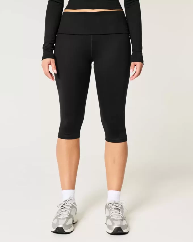 Gilly Hicks Active Recharge Foldover Waist Capri -housut