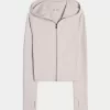 Gilly Hicks Active Recharge -hupullinen Crop vetoketjullinen toppi Gilly Hicks Active Recharge -hupullinen Crop vetoketjullinen toppi