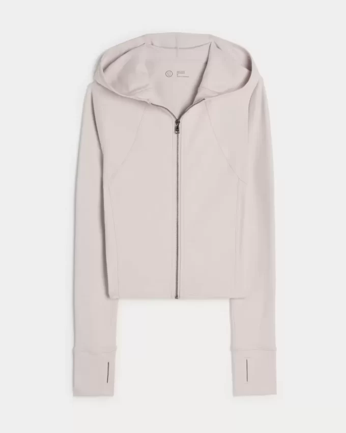 Gilly Hicks Active Recharge -hupullinen Crop vetoketjullinen toppi Gilly Hicks Active Recharge -hupullinen Crop vetoketjullinen toppi