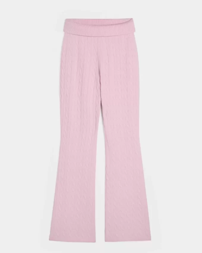 Gilly Hicks Cable-Knit Foldover Boot Housut