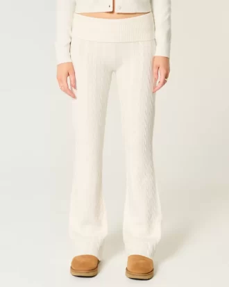 Gilly Hicks Cable-Knit Foldover Boot Housut