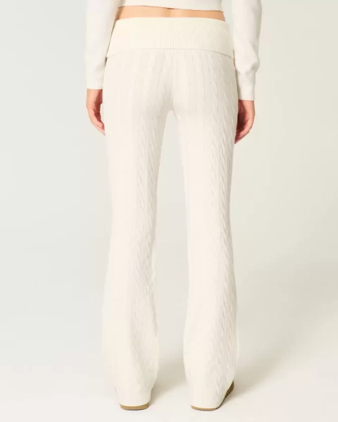 Gilly Hicks Cable-Knit Foldover Boot Housut