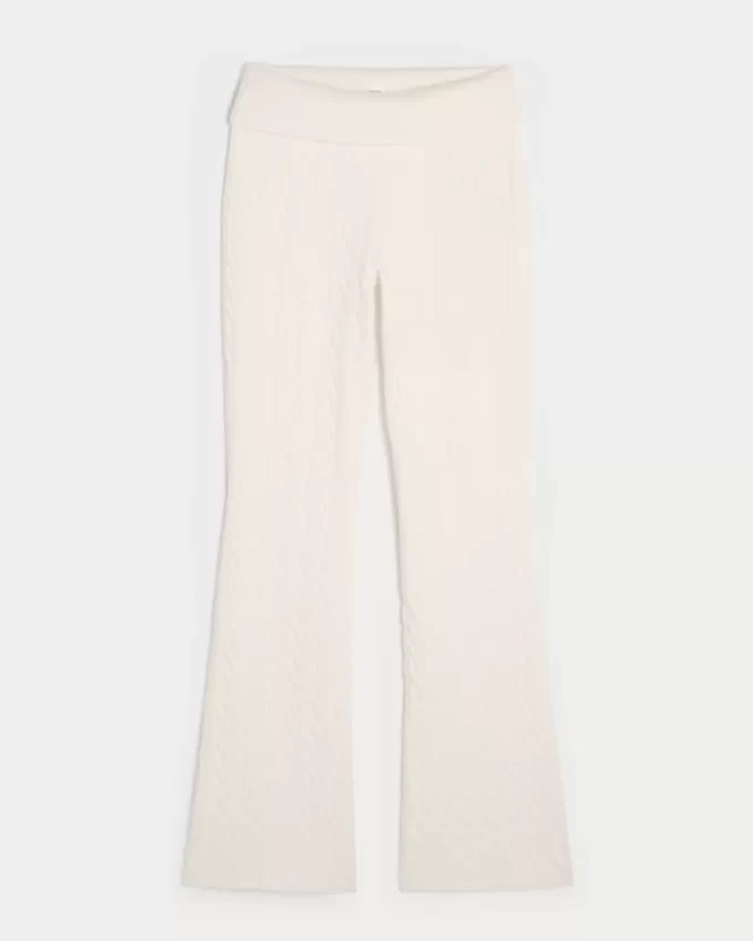 Gilly Hicks Cable-Knit Foldover Boot Housut