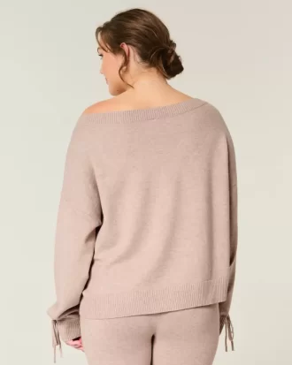 Gilly Hicks Cosy Off-the-Shoulder -neulepusero