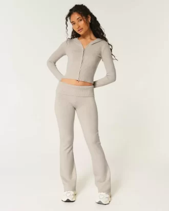 Gilly Hicks Cozy Sweater-Knit Foldover Waist Boot Boot Housut