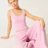 Gilly Hicks Cozy Waffle Lace Trim Tank
