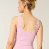 Gilly Hicks Cozy Waffle Lace Trim Tank