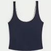 Gilly Hicks Cozy Waffle Lace Trim Tank