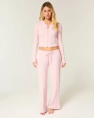 Gilly Hicks Waffle Lace Straight -housut