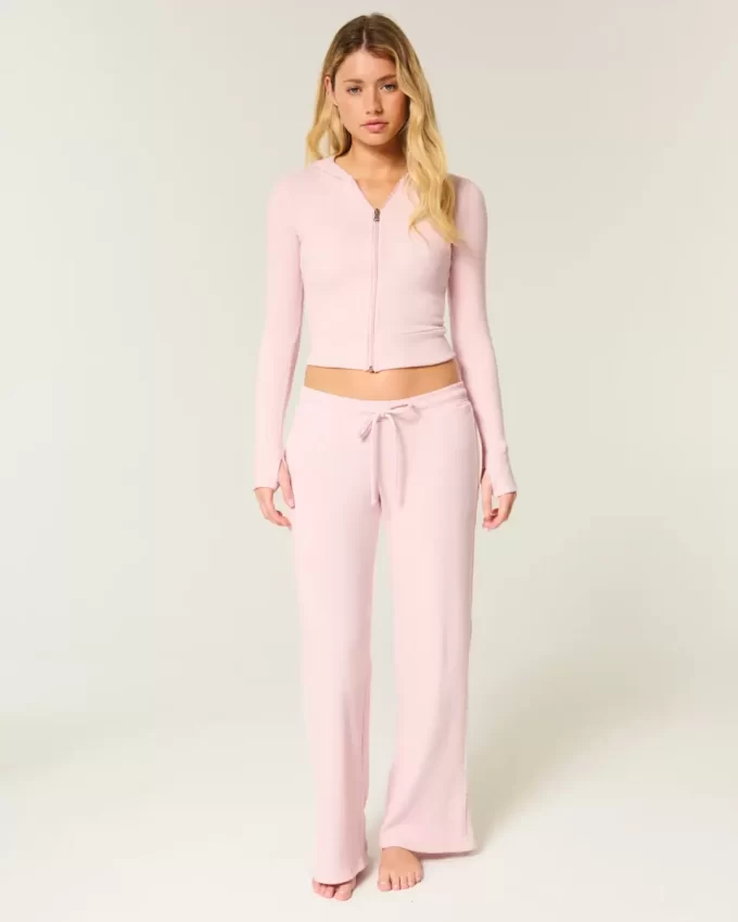 Gilly Hicks Waffle Lace Straight -housut Gilly Hicks Waffle Lace Straight -housut