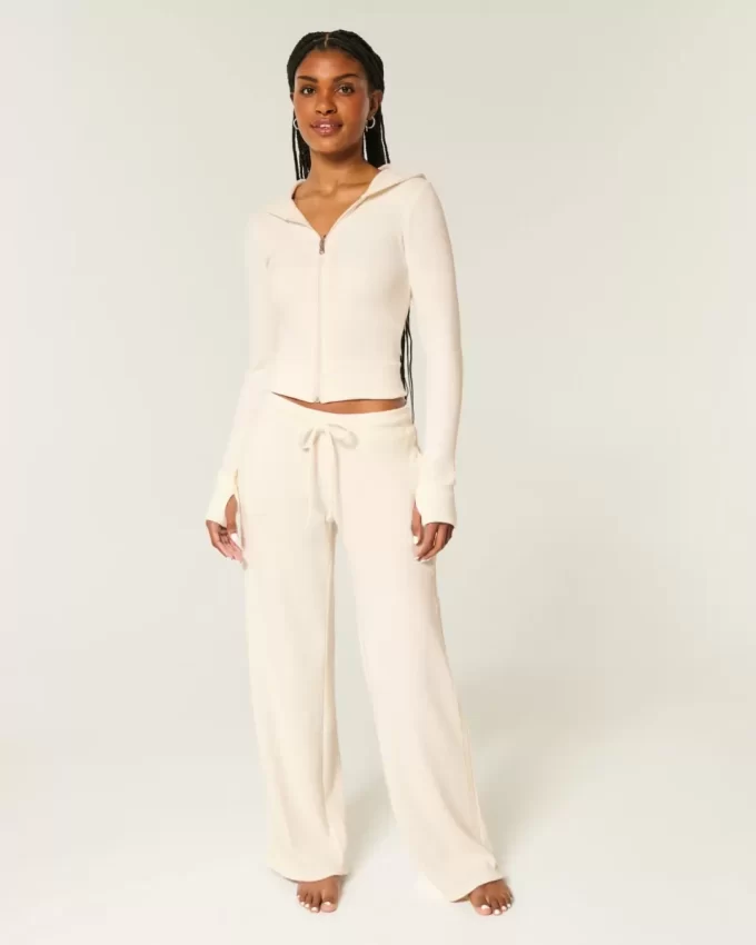 Gilly Hicks Waffle Lace Straight -housut Gilly Hicks Waffle Lace Straight -housut