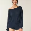 Gilly Hicks Waffle Off-the-Shoulder -toppi
