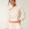 Gilly Hicks Waffle Off-the-Shoulder -toppi