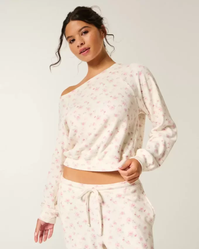 Gilly Hicks Waffle Off-the-Shoulder -toppi