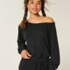 Gilly Hicks Waffle Off-the-Shoulder -toppi