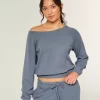 Gilly Hicks Waffle Off-the-Shoulder -toppi