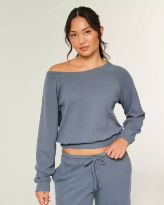 Gilly Hicks Waffle Off-the-Shoulder -toppi