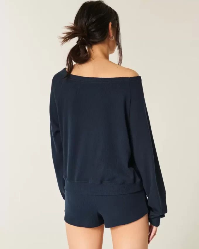 Gilly Hicks Waffle Off-the-Shoulder -toppi