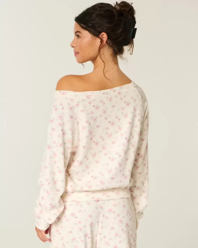 Gilly Hicks Waffle Off-the-Shoulder -toppi