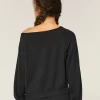 Gilly Hicks Waffle Off-the-Shoulder -toppi