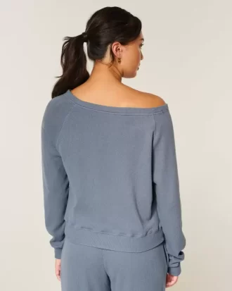 Gilly Hicks Waffle Off-the-Shoulder -toppi