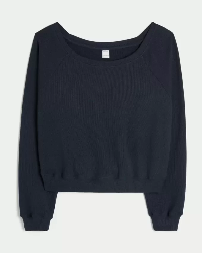 Gilly Hicks Waffle Off-the-Shoulder -toppi