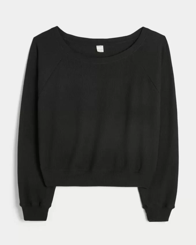 Gilly Hicks Waffle Off-the-Shoulder -toppi