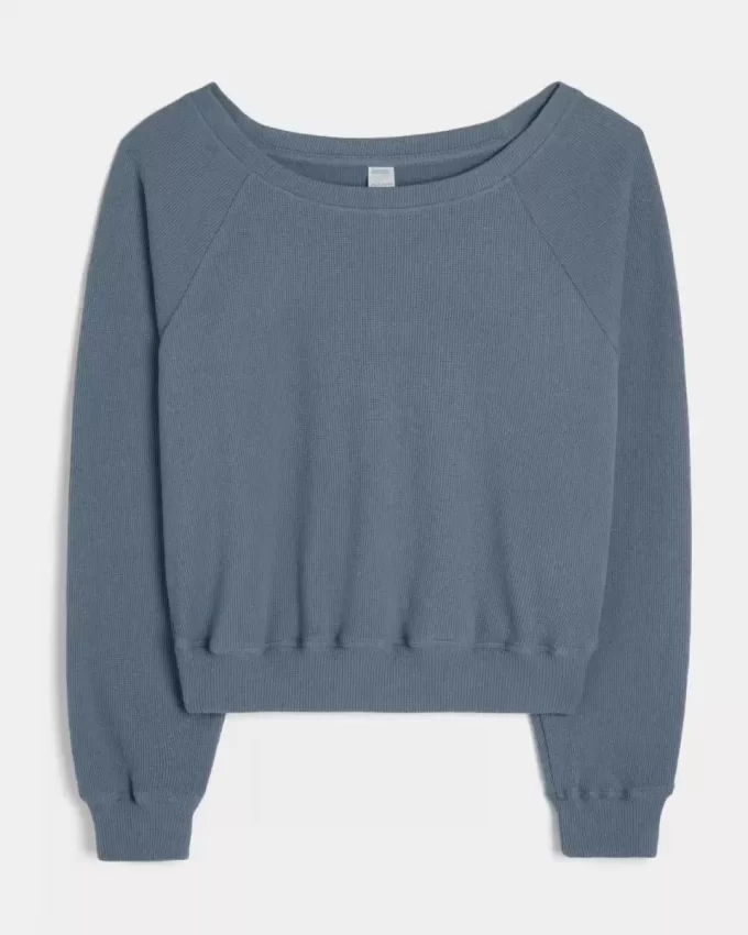 Gilly Hicks Waffle Off-the-Shoulder -toppi