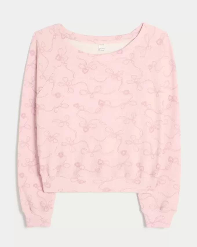 Gilly Hicks Waffle Off-the-Shoulder -toppi