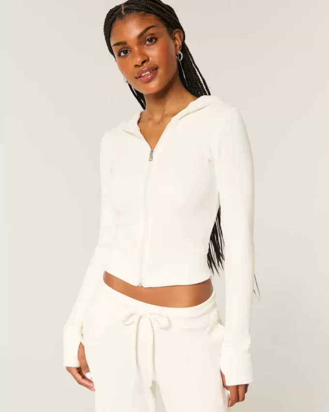 Gilly Hicks Waffle vetoketjullinen huppari Gilly Hicks Waffle vetoketjullinen huppari