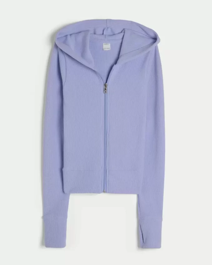 Gilly Hicks Waffle vetoketjullinen huppari